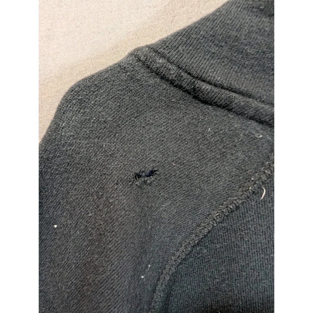 True Religion Mens Black Graphic Hooded Pullover Hoodie Sweatshirt